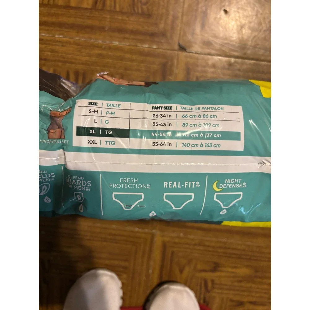 Depend Fresh Protection Adult Incontinence Underwear for Men XL 26 Count Gray